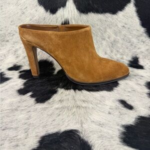 Vince Camuto Tan Suede High Heel Mules